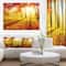 Designart - Yellow Red Fall Trees and Leaves - Landscape Canvas Art Print